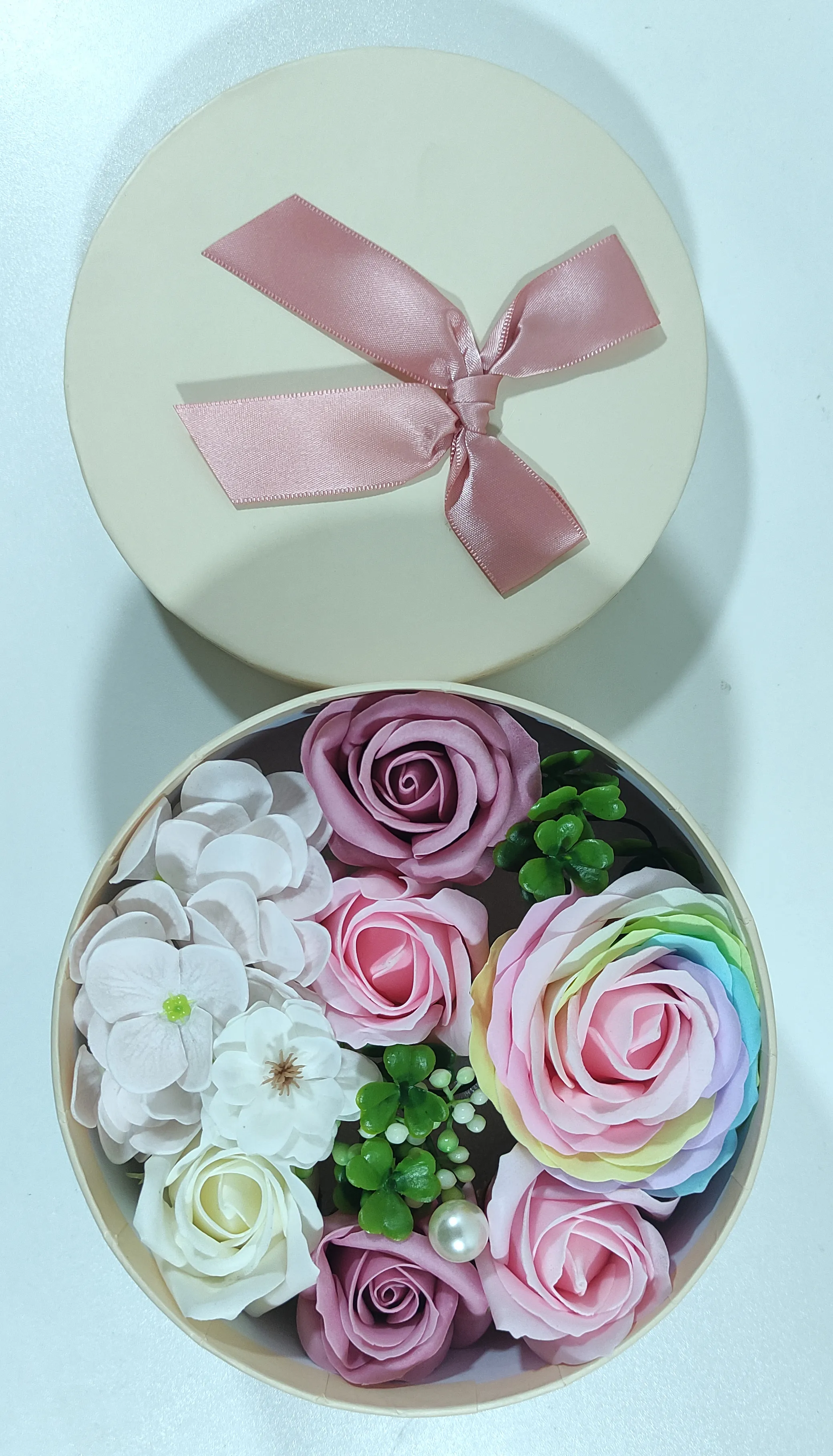 Valentine Special Multi Colored Soap Flower Gift Box